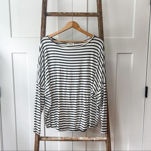 Ginger G Long Sleeve Stripped Top | Large